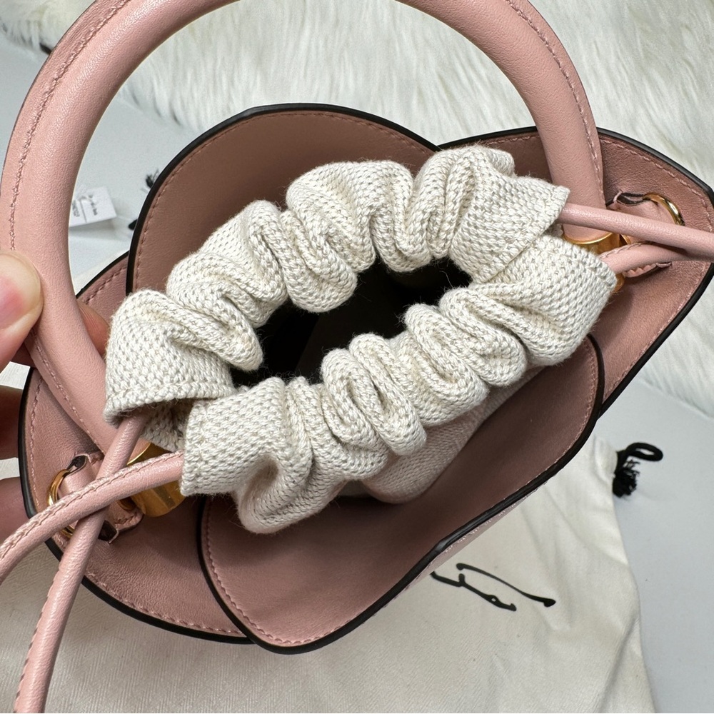 Oscar de la Renta Tulipan Nano Leather Bucket Bag - Picture 6 of 8